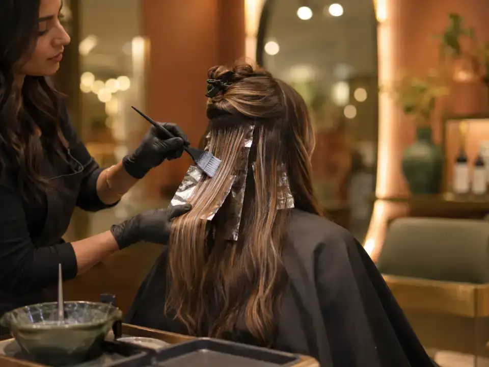 Hair Colour & Highlights treatments at Fayna's Beauty Studio Islamabad