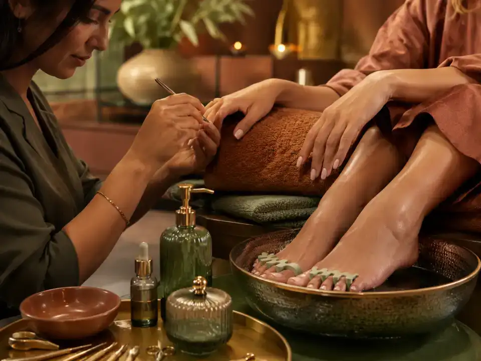 Manicure & Pedicure treatments at Fayna's Beauty Studio Islamabad