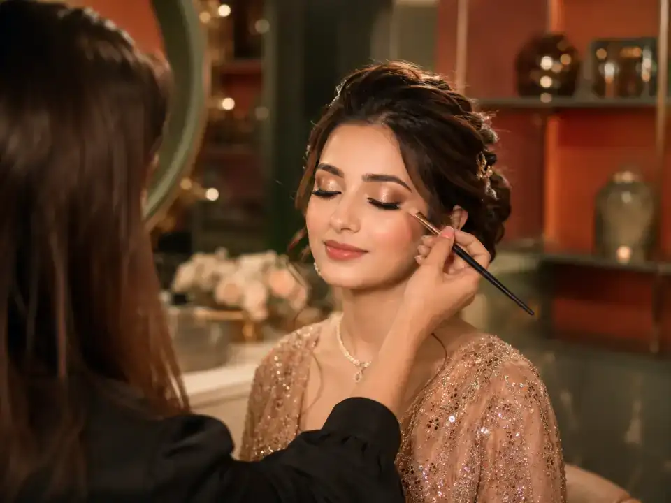 Engagement Makeup treatment at Fayna's Beauty Studio Islamabad