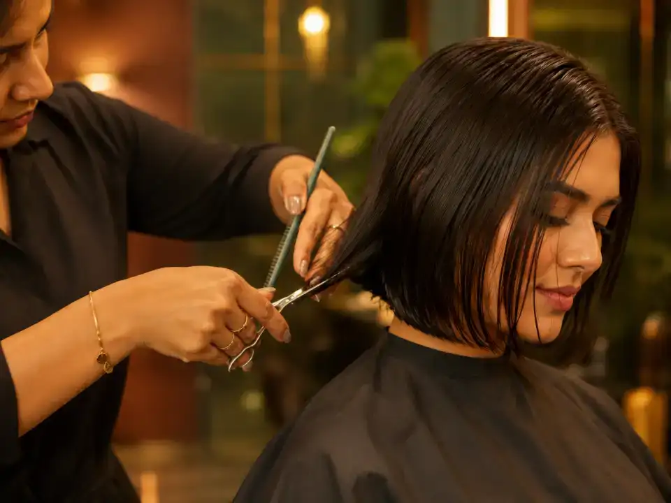 Signature Haircut treatment at Fayna's Beauty Studio Islamabad