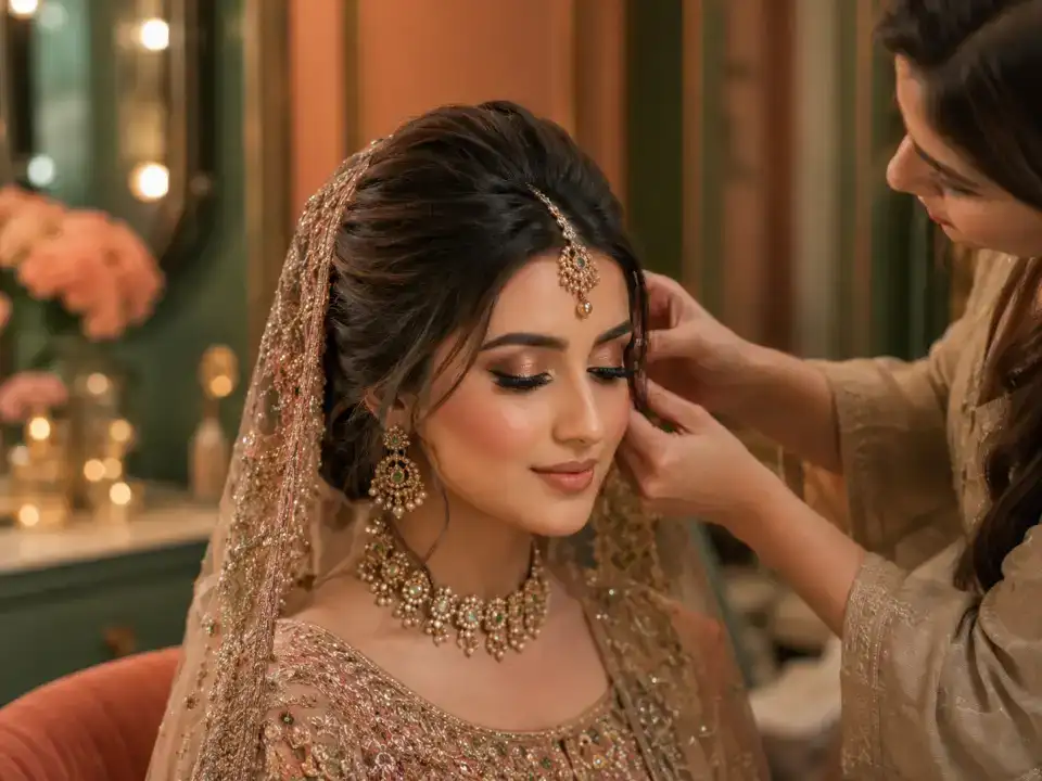 Walima Makeup treatment at Fayna's Beauty Studio Islamabad