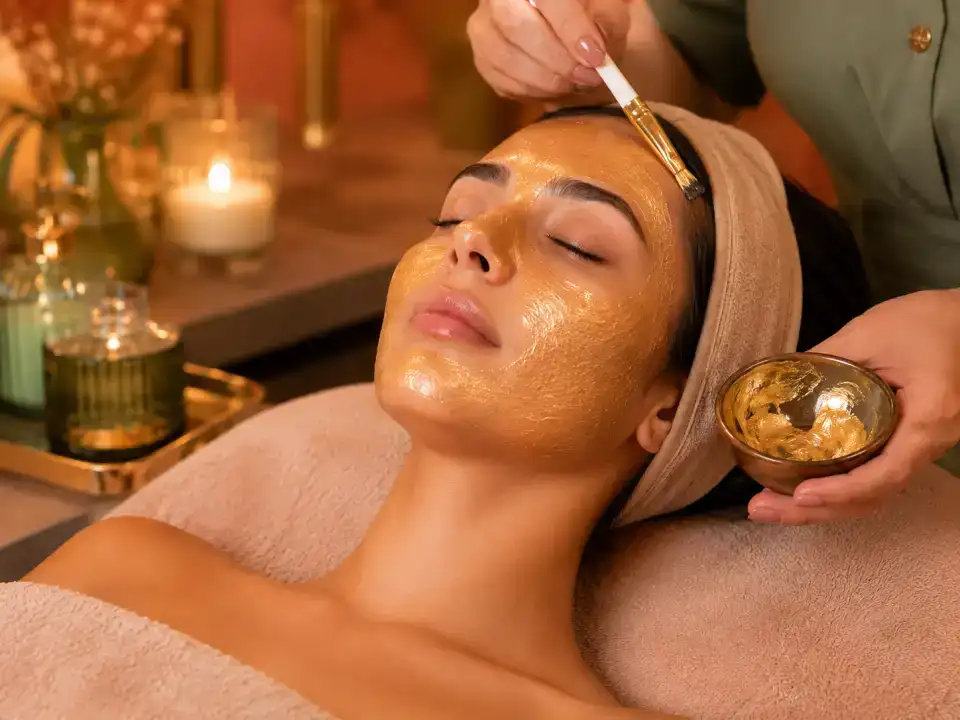 Gold Facial treatment at Fayna's Beauty Studio Islamabad