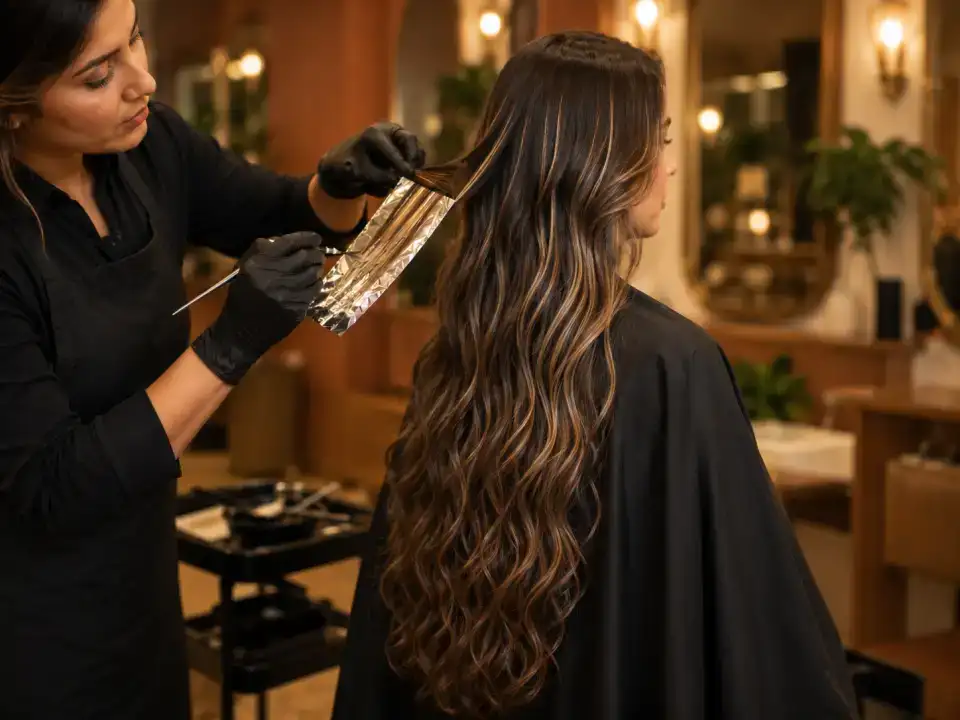 Baby Highlights - Full Length treatment at Fayna's Beauty Studio Islamabad