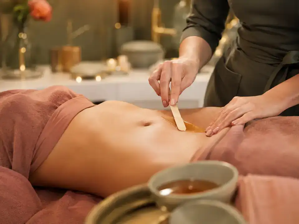 Stomach Fruit Wax treatment at Fayna's Beauty Studio Islamabad