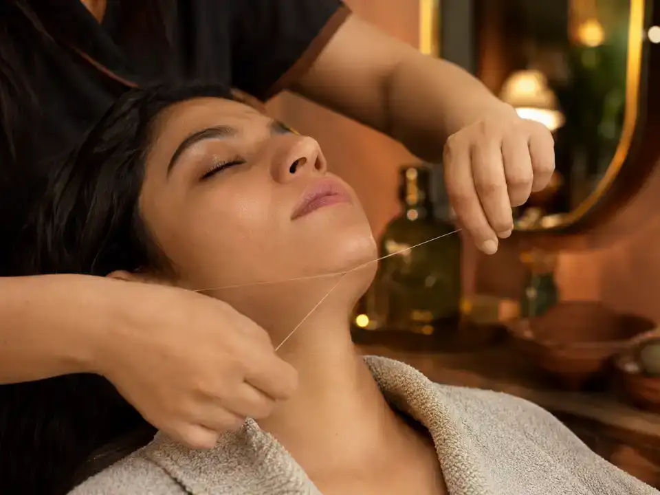 Chin Threading treatment at Fayna's Beauty Studio Islamabad