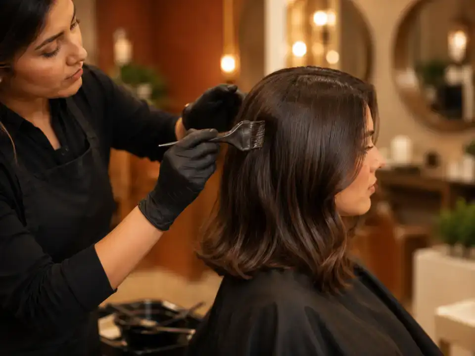 Full Colour - Medium Length treatment at Fayna's Beauty Studio Islamabad