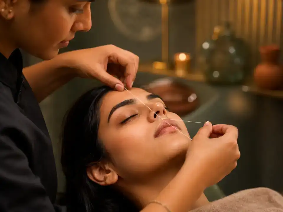 Upper Lip Threading treatment at Fayna's Beauty Studio Islamabad