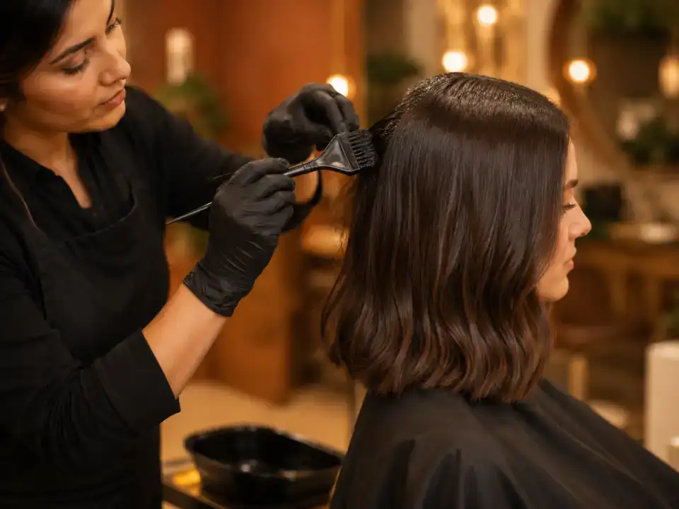 Full Colour - Shoulder Length treatment at Fayna's Beauty Studio Islamabad