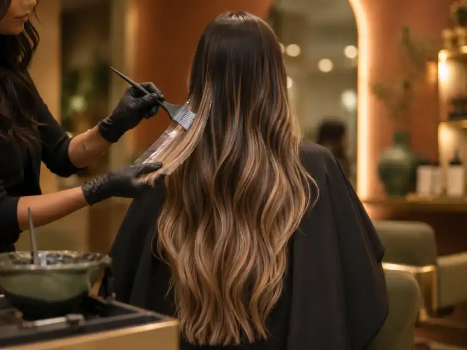 Balayage / Ombré - Full Length treatment at Fayna's Beauty Studio Islamabad