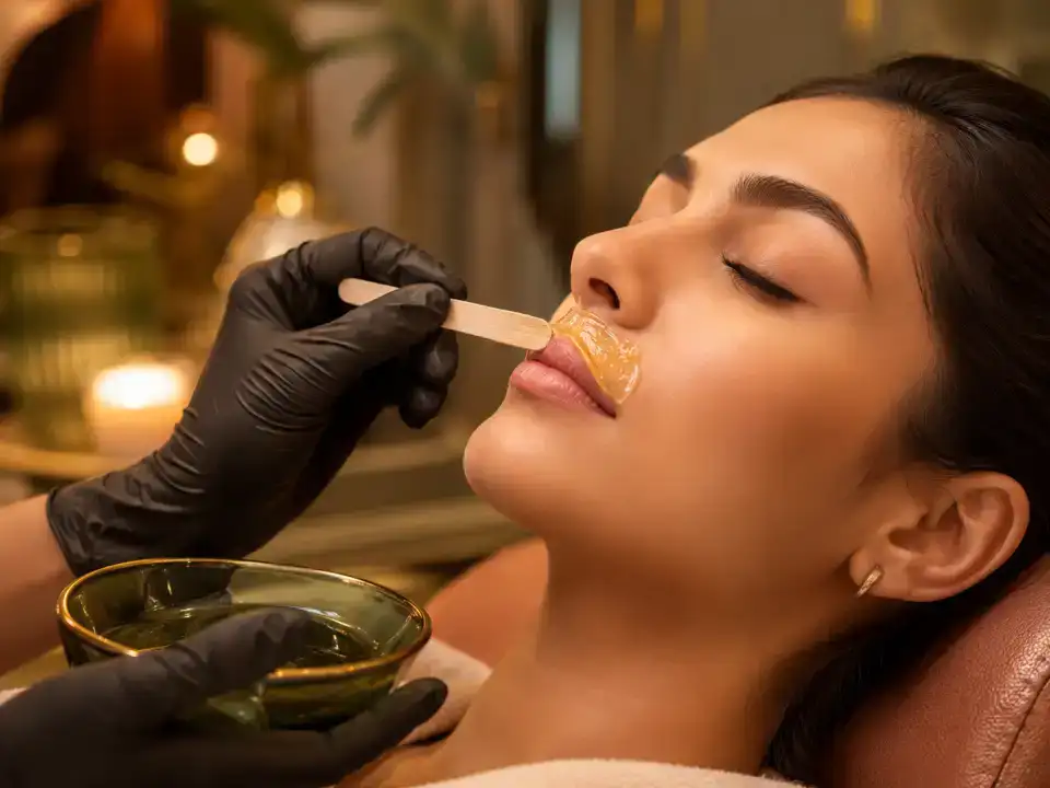 Upper Lips Hot Waxing treatment at Fayna's Beauty Studio Islamabad