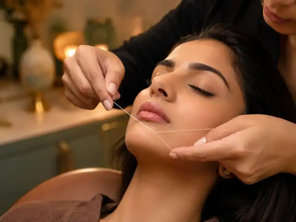 Lower Lip Threading treatment at Fayna's Beauty Studio Islamabad