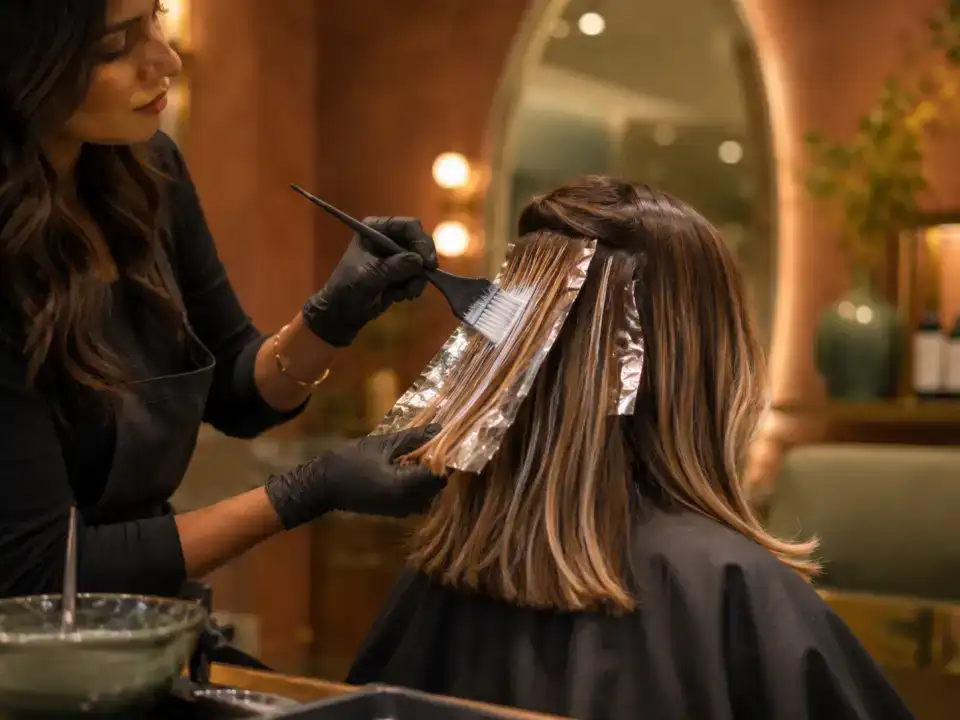 Highlights - Shoulder Length treatment at Fayna's Beauty Studio Islamabad