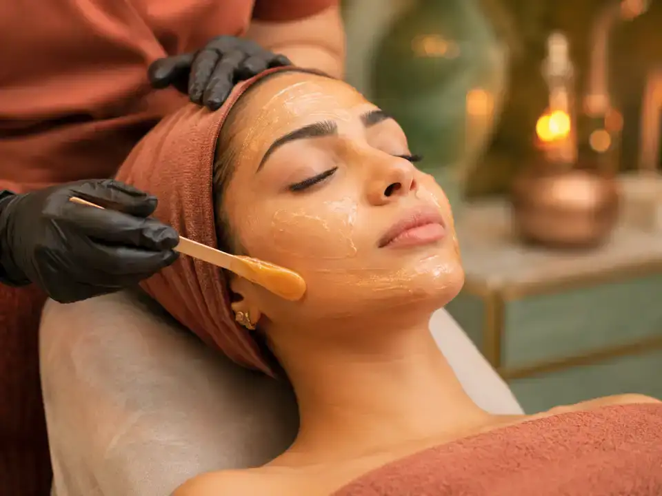 Full Face Hot Wax treatment at Fayna's Beauty Studio Islamabad