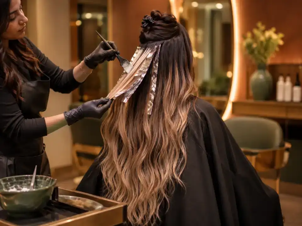 Balayage / Ombré - Waist Length treatment at Fayna's Beauty Studio Islamabad