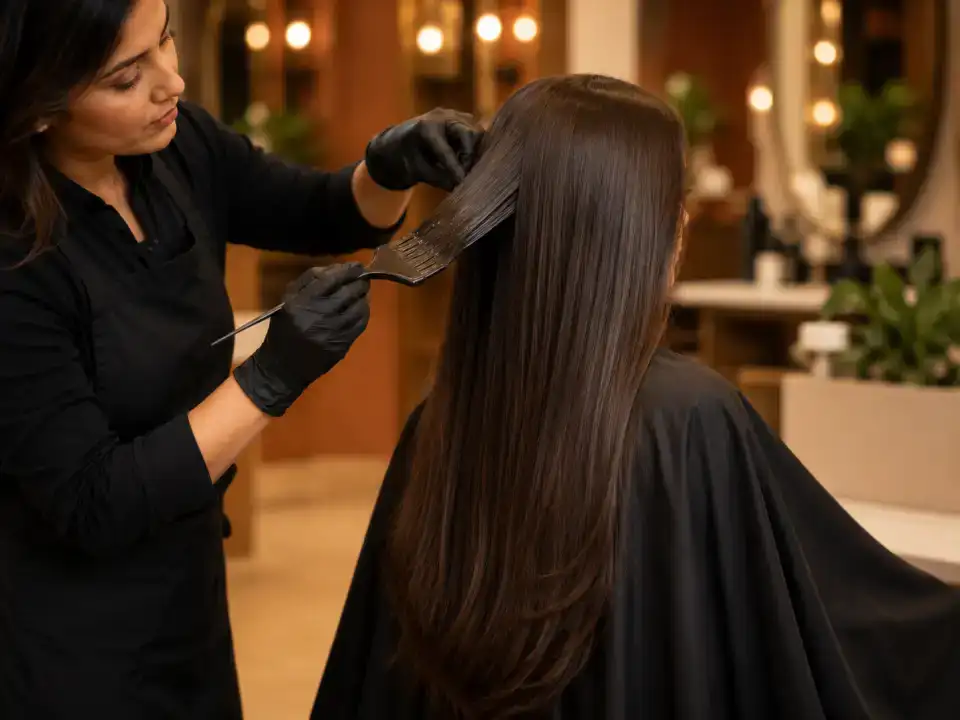 Full Colour - Elbow Length treatment at Fayna's Beauty Studio Islamabad
